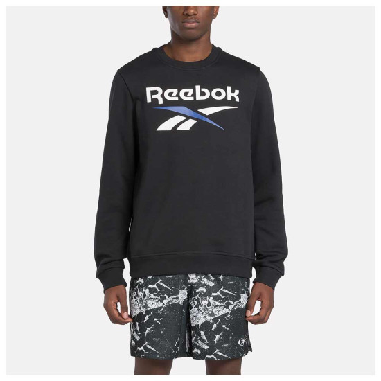 Reebok Ανδρικό φούτερ Identity Big Logo Fleece Crew Sweatshirt Reebok Ανδρικό φούτερ Identity Big Logo Fleece Crew Sweatshirt